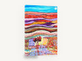Patchwork Poppy Hills, colourful abstract field landscape painting, landscape canvas wall art print ready to hang