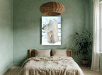 Arctic Bear Shelter landscape canvas print on the wall of a bedroom