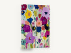 Garden of Bold Blooms, colourful abstract flowers painting style, floral canvas wall art print ready to hang