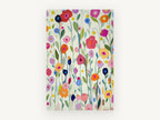 Meadow of Bright Blooms, floral canvas wall art print, front view