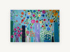 Vases in Bloom, floral canvas wall art print, front view