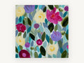 Garden of Soft Blooms, floral canvas wall art print, front view
