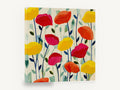 Cheerful Poppy Field, colourful poppies contemporary floral painting, floral canvas wall art print ready to hang