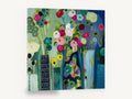 Vases of Bright Blooms, colourful flowers in vases painting, floral canvas wall art print ready to hang