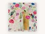 Loose Pink Bouquet, floral canvas wall art print, front view
