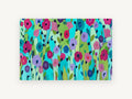Garden of Bright Blooms, floral canvas wall art print, front view