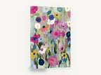 Meadow of Loose Blooms, colourful wildflower meadow abstract floral, floral canvas wall art print ready to hang
