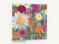 Garden at First Light, daisy and ranunculus floral painting, floral canvas wall art print ready to hang
