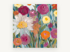 Garden at First Light, floral canvas wall art print, front view