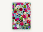 Poppy Field Confetti, floral canvas wall art print, front view