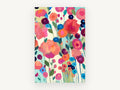Garden of Bright Blooms, floral canvas wall art print, front view