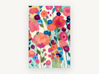 Garden of Bright Blooms, floral canvas wall art print, front view