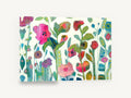 Garden Between the Cracks, pink abstract floral garden painting, floral canvas wall art print ready to hang