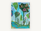 River Garden Trees, floral canvas wall art print, front view