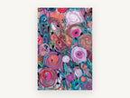 Spiralling Garden Blooms, floral canvas wall art print, front view
