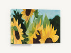 Sunflowers Against Blue, sunflowers blue sky contemporary painting, floral canvas wall art print ready to hang