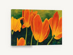 Orange Tulips at Dusk, orange tulips floral painting style, floral canvas wall art print ready to hang