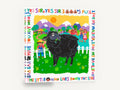 Black Sheep Nursery Rhyme, black sheep nursery rhyme collage, animal canvas wall art print ready to hang