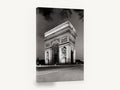 Arc de Triomphe Dusk, arc de triomphe black and white photograph, city canvas wall art print ready to hang
