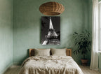 Eiffel Tower Aglow city canvas print on the wall of a bedroom
