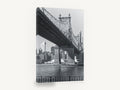 Queensboro Bridge Underside, queensboro bridge black and white photograph, city canvas wall art print ready to hang