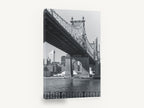 Queensboro Bridge Underside, queensboro bridge black and white photograph, city canvas wall art print ready to hang