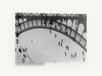 Eiffel Shadow Plaza, eiffel tower shadow black and white photograph, city canvas wall art print ready to hang