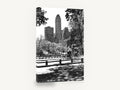 Central Park Carriage Ride, central park horse carriage black and white photograph, city canvas wall art print ready to hang