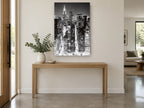 Midtown After Dark city canvas print on the wall of a entry hall