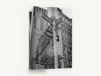 Times Square Corner Signs, times square street signs black and white photograph, city canvas wall art print ready to hang