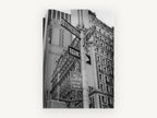 Times Square Corner Signs, times square street signs black and white photograph, city canvas wall art print, front view