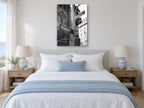 Broadway and Wall Street city canvas print on the wall of a bedroom