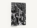 Midtown From Above, chrysler building midtown manhattan black and white photograph, city canvas wall art print ready to hang