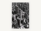Midtown From Above, chrysler building midtown manhattan black and white photograph, city canvas wall art print, front view