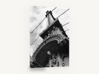 Manhattan Bridge Tower, manhattan bridge tower black and white photograph, city canvas wall art print ready to hang