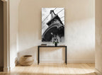 Manhattan Bridge Tower city canvas print on the wall of a hallway