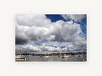 Harbour Under Cumulus, coastal canvas wall art print, front view