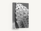 Chrysler Crown Rising, chrysler building crown black and white photograph, city canvas wall art print ready to hang