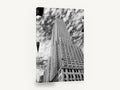 Empire State Looking Up, empire state building black and white photograph, city canvas wall art print ready to hang
