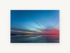 Blue Hour Tideflat, coastal canvas wall art print, front view