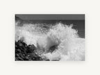 Shorebreak Burst, coastal canvas wall art print, front view