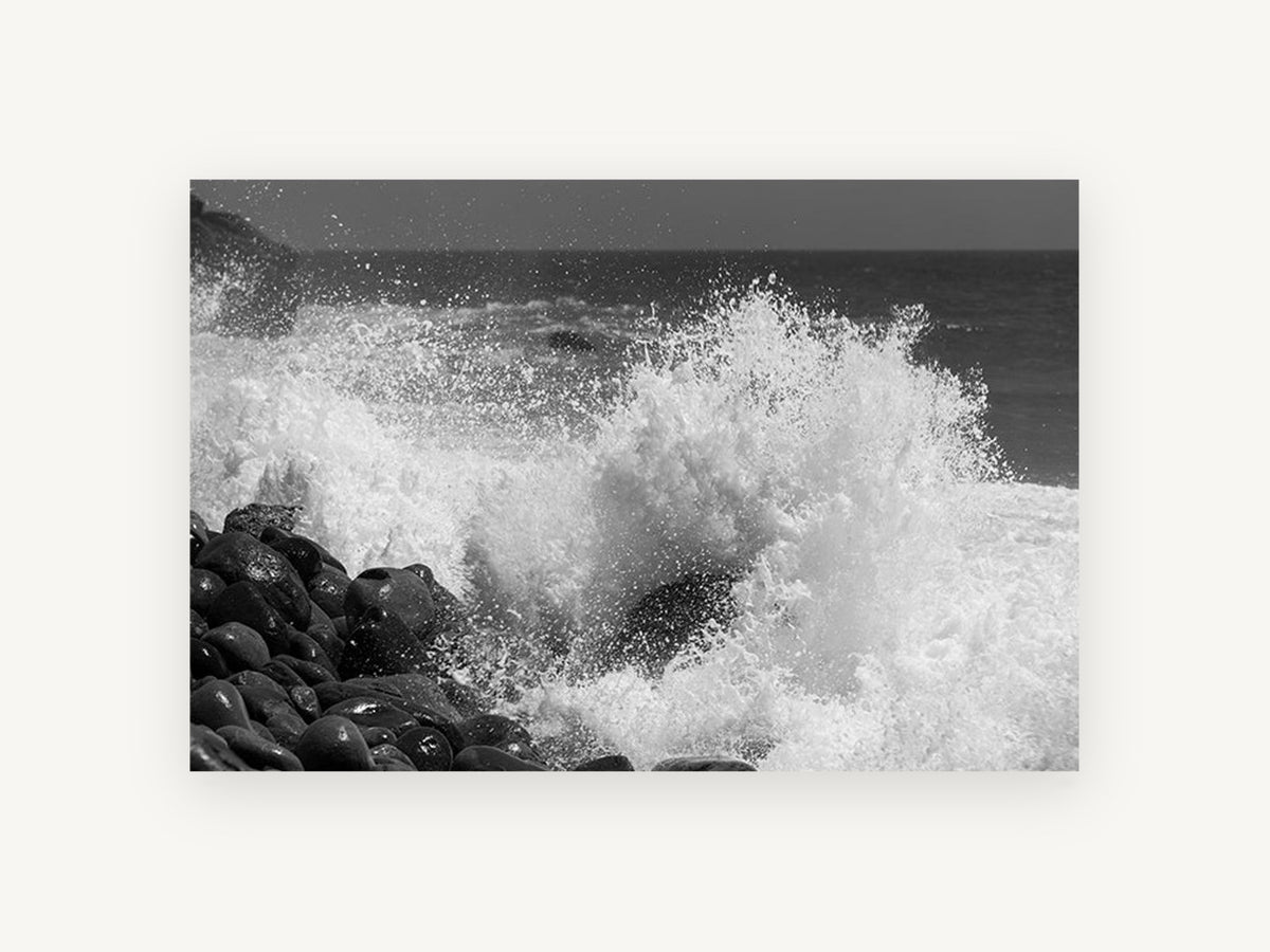 Shorebreak Burst, coastal canvas wall art print, front view