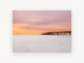 Soft Dusk Pier, coastal canvas wall art print, front view