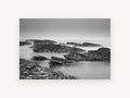 Misty Rock Shelves, coastal canvas wall art print, front view