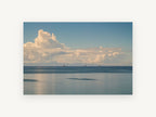 Calm Water Cloud Bank, coastal canvas wall art print, front view