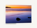 Dusk Reflections, sunset beach reflections photograph, coastal canvas wall art print ready to hang