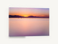Violet Dawn Calm, calm purple sunrise seascape photograph, coastal canvas wall art print ready to hang