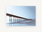 Pier in Blue Haze, coastal canvas wall art print, front view