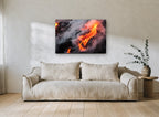 Molten River landscape canvas print on the wall of a living room