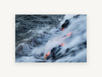 Lava Meets Sea, coastal canvas wall art print, front view